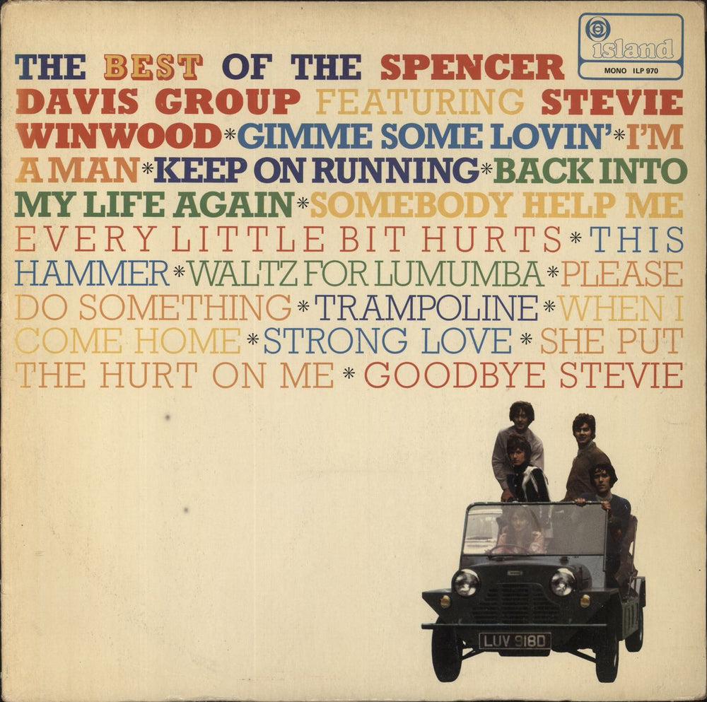 Spencer Davis Group The Best Of The Spencer Davis Group Featuring Steve Winwood - VG UK vinyl LP album (LP record) ILP970