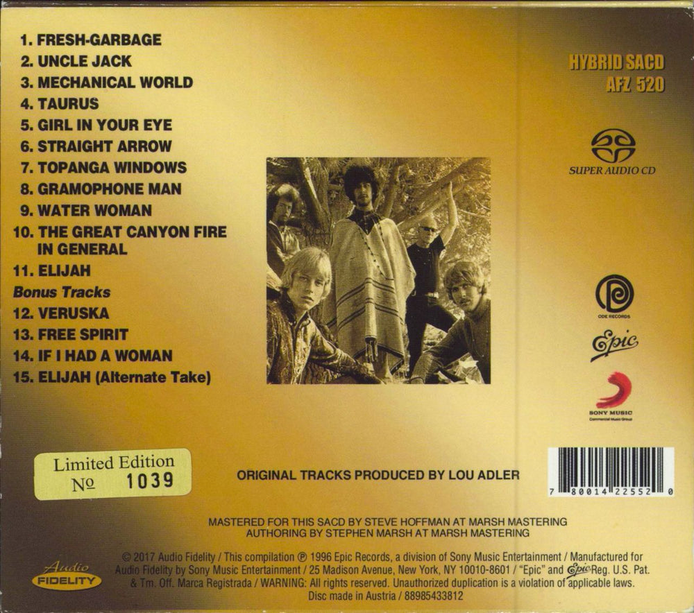 Spirit Spirit US super audio CD SACD 780014225520