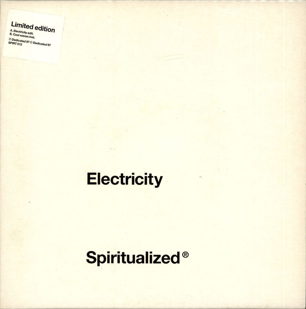 Spiritualized Electricity UK 7" vinyl single (7 inch record / 45) SPIRT012