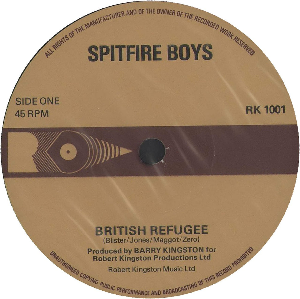 Spitfire Boys British Refugee - 3rd Pressing + Sleeve UK 7" vinyl single (7 inch record / 45)