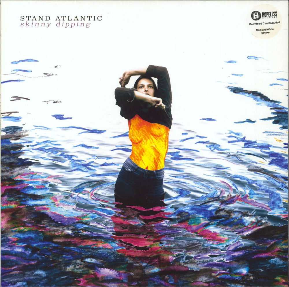 Stand Atlantic Skinny Dipping - Red With White Smoke Vinyl UK vinyl LP album (LP record) HR2553-1