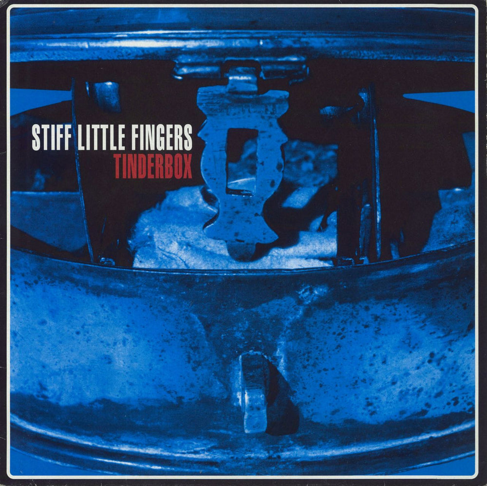 Stiff Little Fingers Tinderbox - Blue Vinyl - Autographed! UK vinyl LP album (LP record) SLF100LP