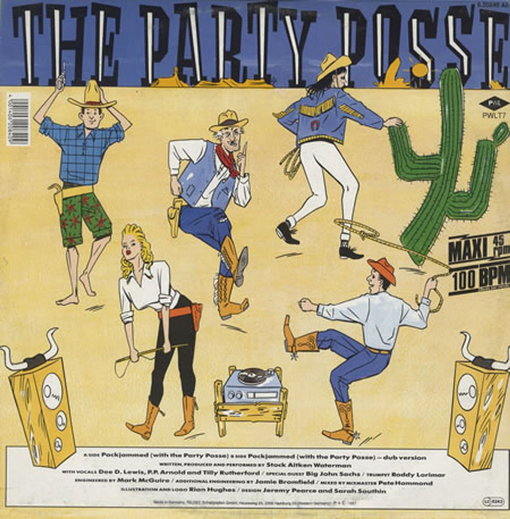 Stock Aitken Waterman Packjammed With The Party Posse German 12" vinyl single (12 inch record / Maxi-single) SAW12PA183984