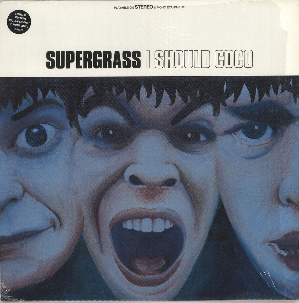 Supergrass I Should Coco + 7" + Shrinkwrap UK vinyl LP album (LP record) PCSX7373