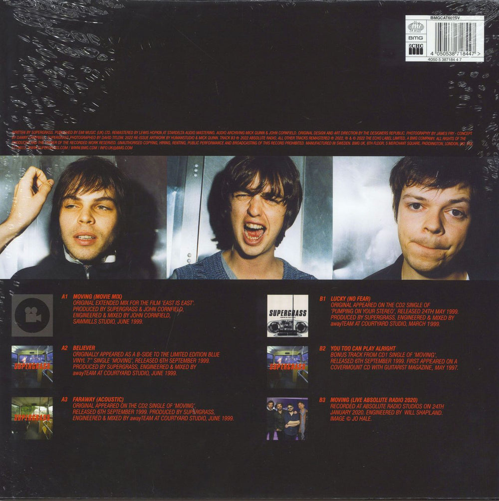 Supergrass Moving EP - RSD22 - Blue Vinyl - Sealed UK 12" vinyl single (12 inch record / Maxi-single) 4050538718447