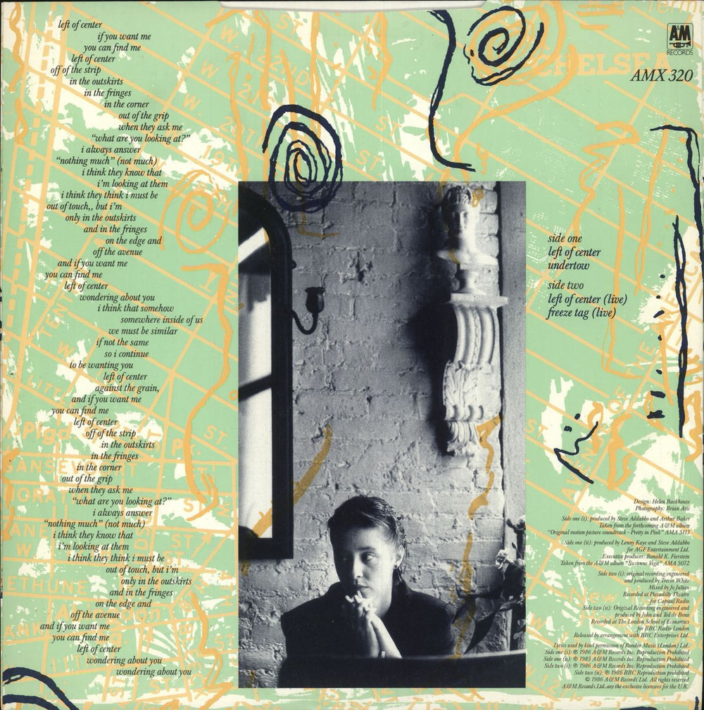 Suzanne Vega Left Of Center UK 10" vinyl single (10 inch record)