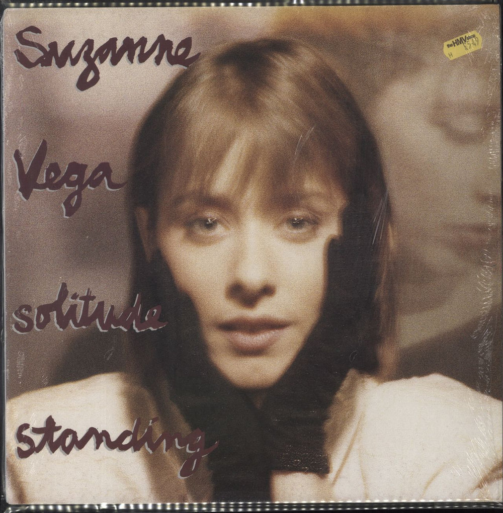 Suzanne Vega Solitude Standing - shrink + insert UK vinyl LP album (LP record) SUZLP2