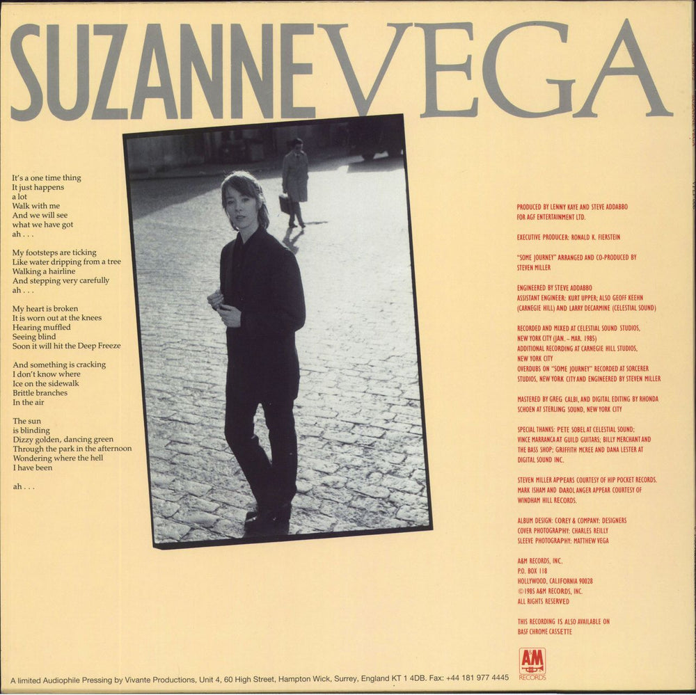 Suzanne Vega Suzanne Vega - 180gm Vinyl UK vinyl LP album (LP record)