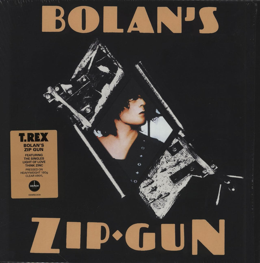 T-Rex / Tyrannosaurus Rex Bolan's Zip Gun - 180gm Clear Vinyl UK vinyl LP album (LP record) DEMREC639