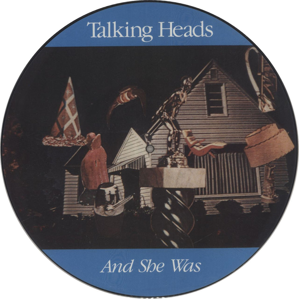 Talking Heads And She Was UK 12" vinyl picture disc (12 inch picture record) 12EMIP5543