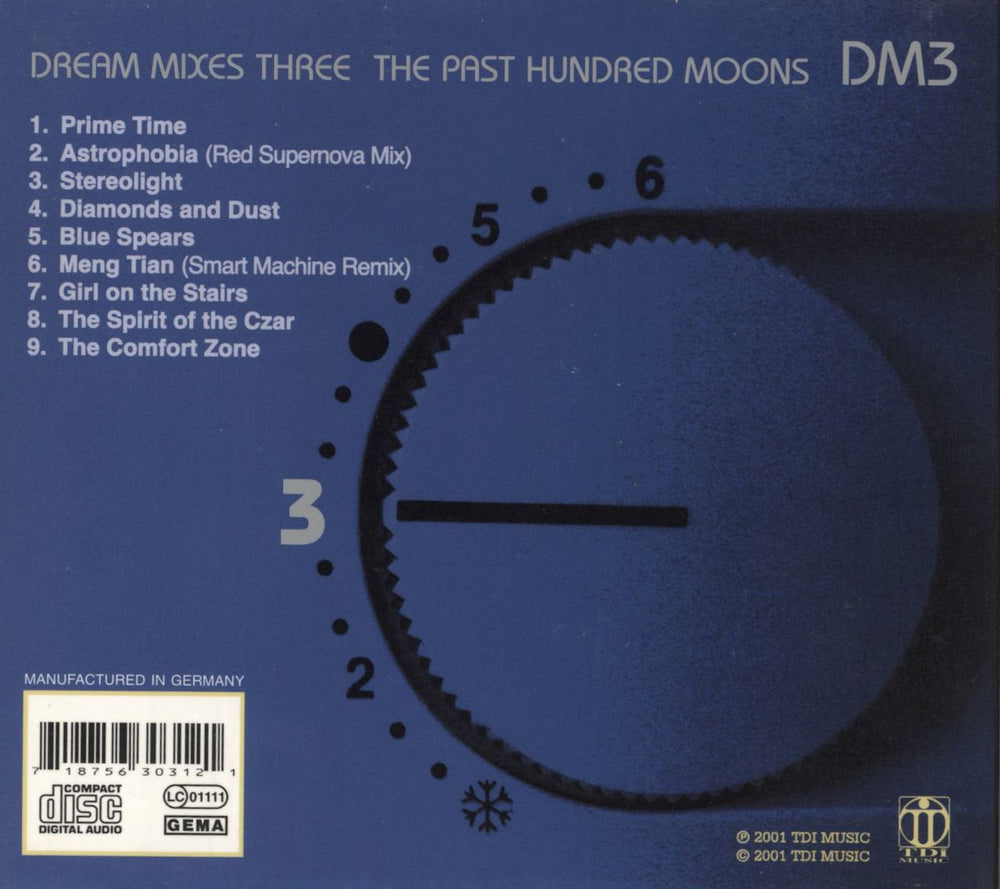 Tangerine Dream DM3 - Dream Mixes Three: The Past Hundred Moons German CD album (CDLP) 718756303121