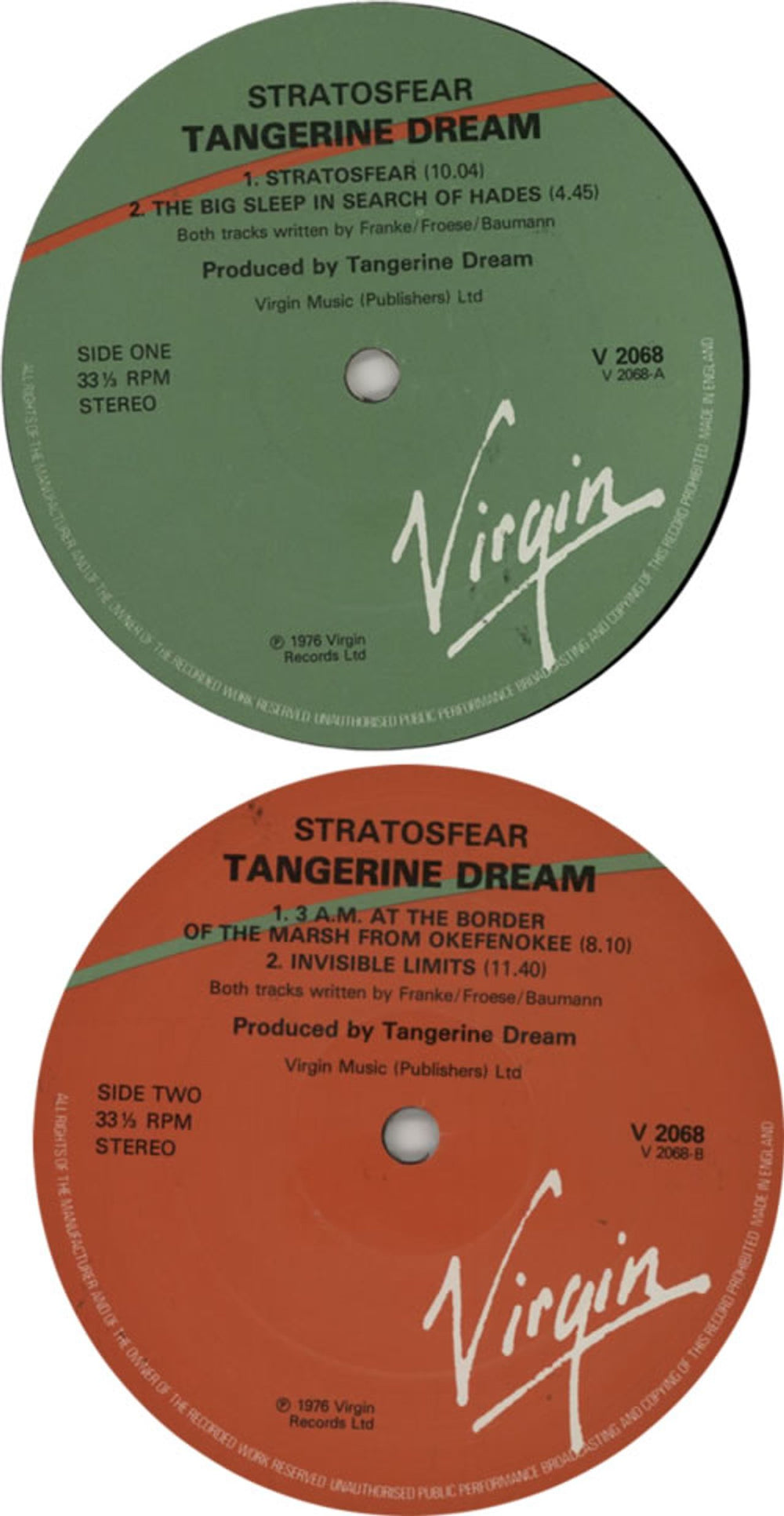 Tangerine Dream Stratosfear - 2nd UK vinyl LP album (LP record) TANLPST570705