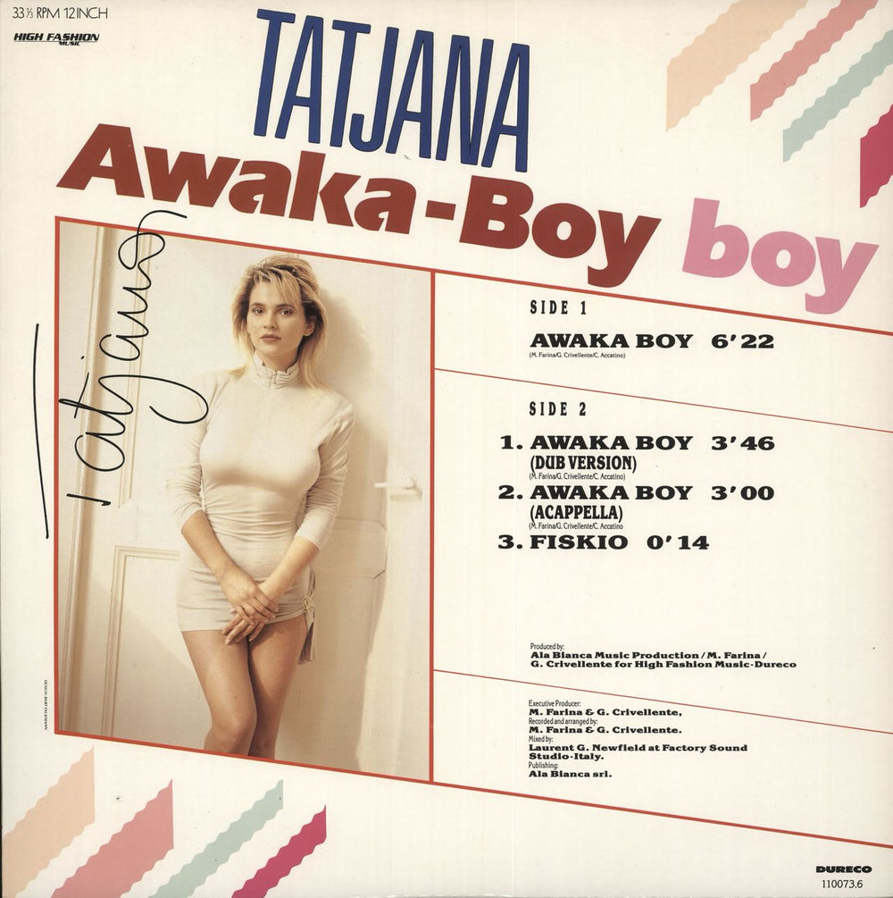 Tatjana Awaka-Boy Dutch 12" vinyl single (12 inch record / Maxi-single)