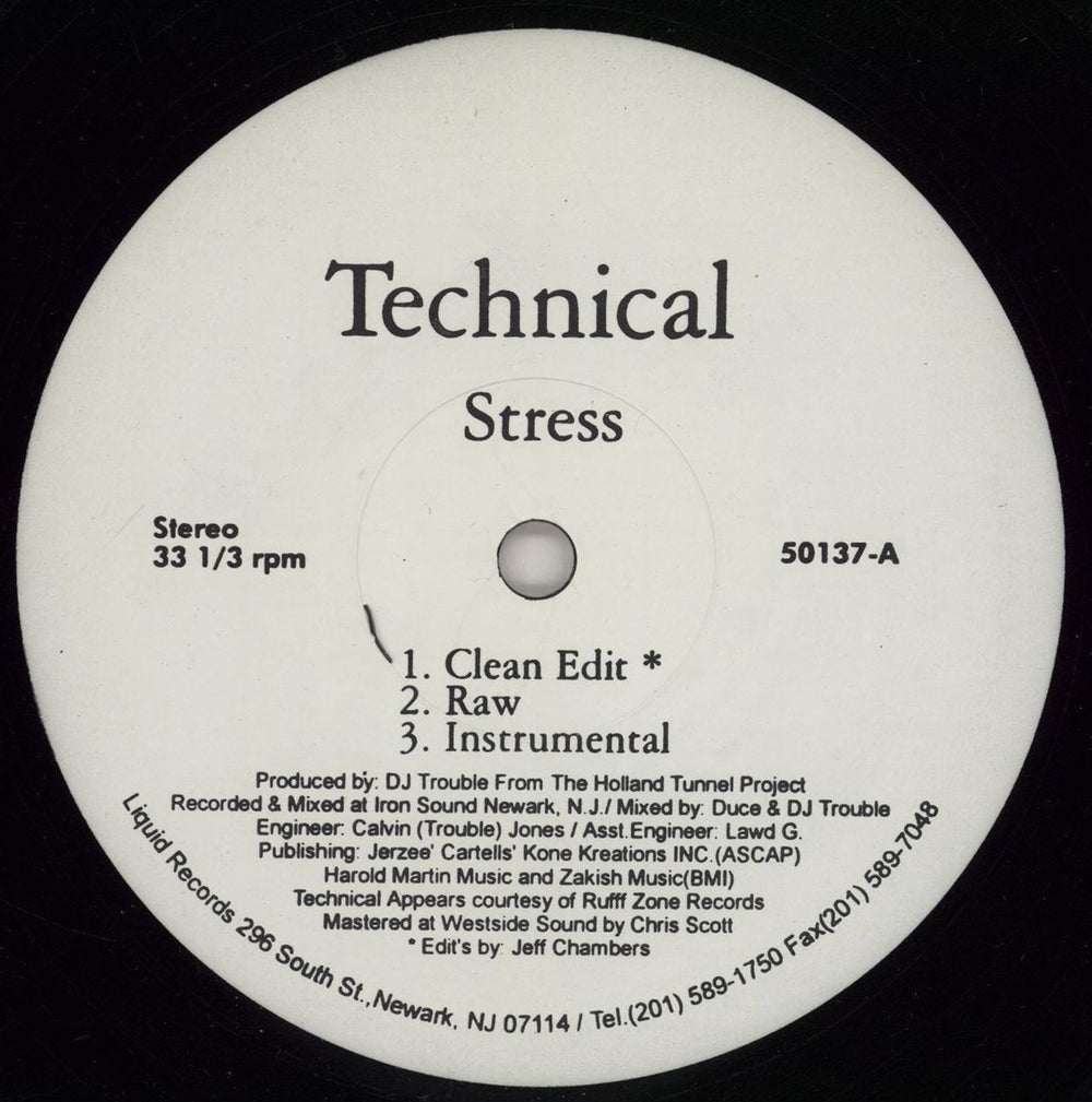Technical Stress / This Blunt US 12" vinyl single (12 inch record / Maxi-single) 50137