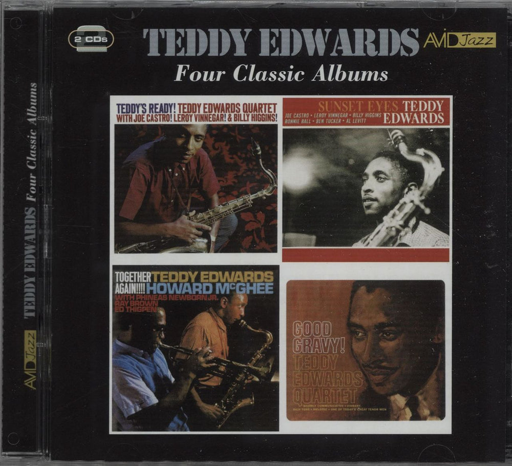 Teddy Edwards Four Classic Albums UK 2 CD album set (Double CD) AMSC1179