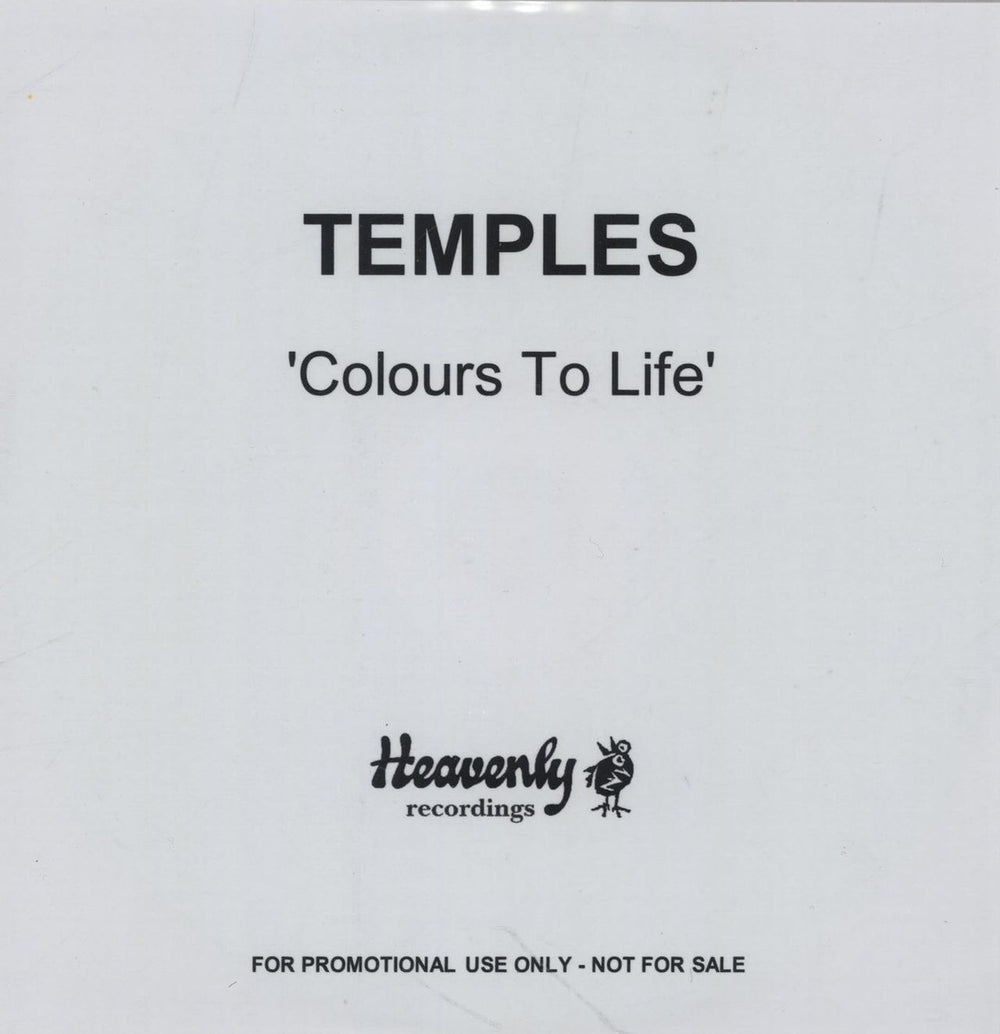 Temples Colours To Life UK Promo CD-R acetate CD-R