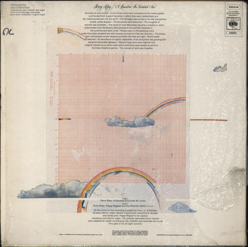 Terry Riley A Rainbow In Curved Air UK vinyl LP album (LP record)