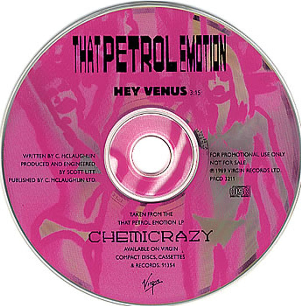 That Petrol Emotion Hey Venus US Promo CD single (CD5 / 5") PRCD3211