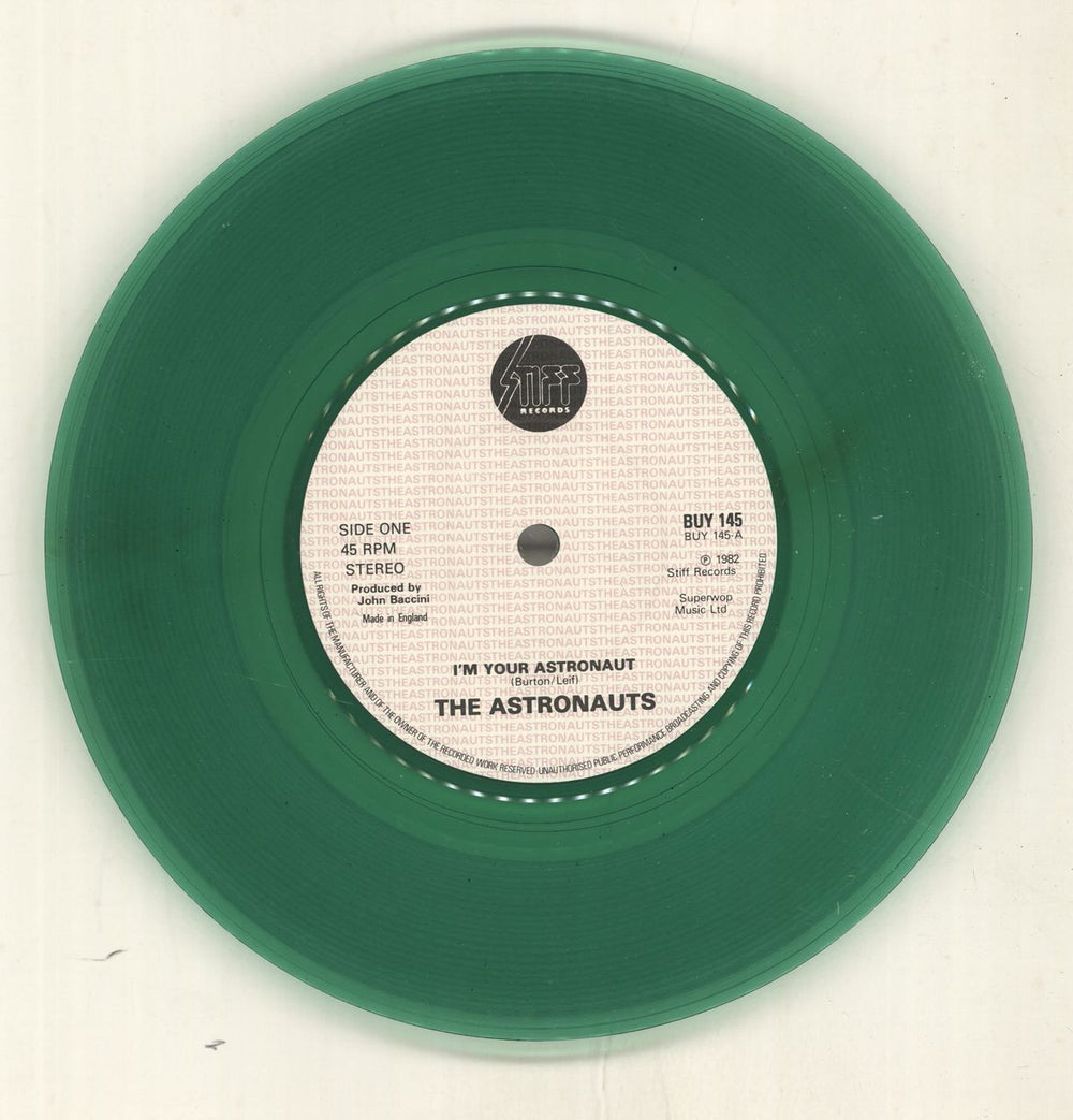 The Astronauts (Pop) I'm Your Astronaut - Green UK 7" vinyl single (7 inch record / 45) V4J07IM696617