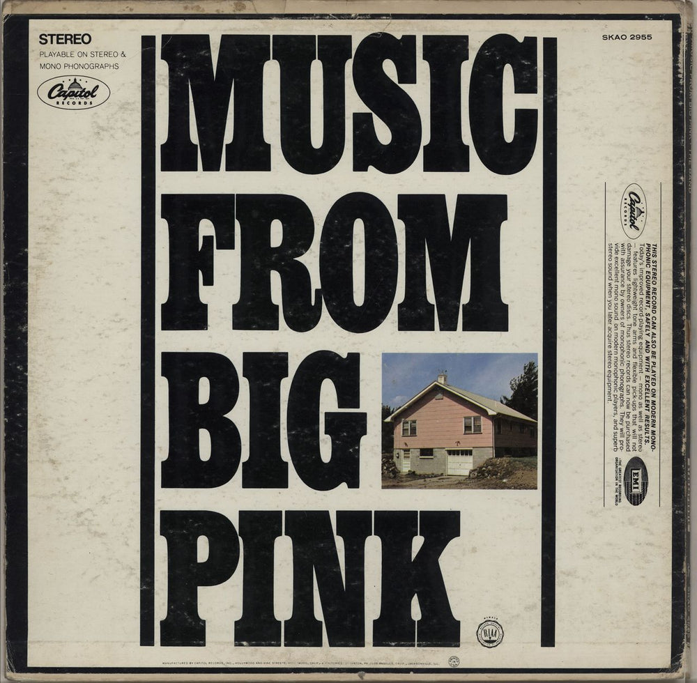 The Band Music From Big Pink - 1st US vinyl LP album (LP record)