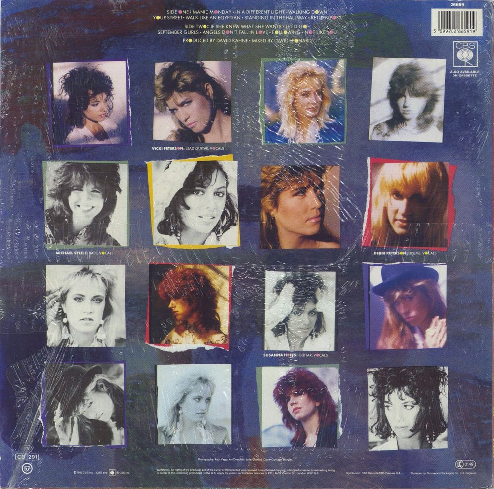 The Bangles Different Light + Stickered Shrink UK vinyl LP album (LP record) 5099702665919