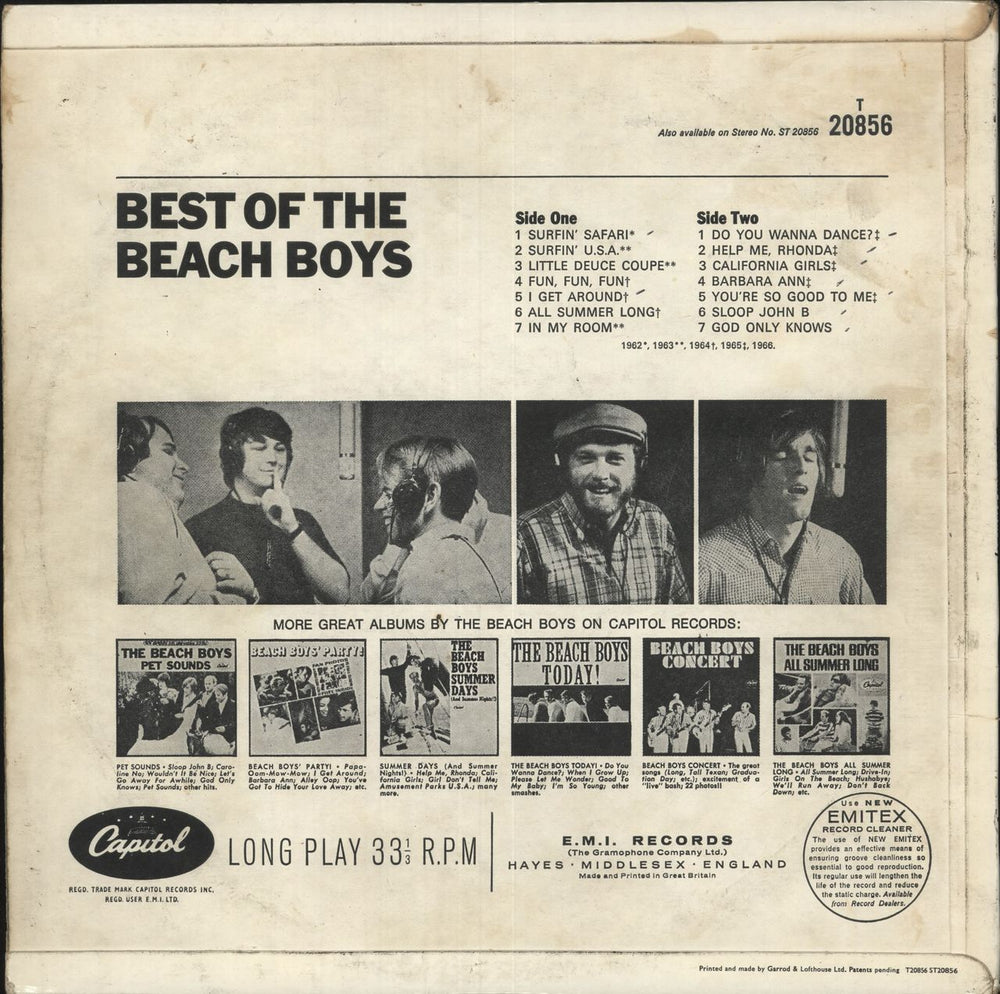 The Beach Boys Best Of The Beach Boys - EX UK vinyl LP album (LP record)