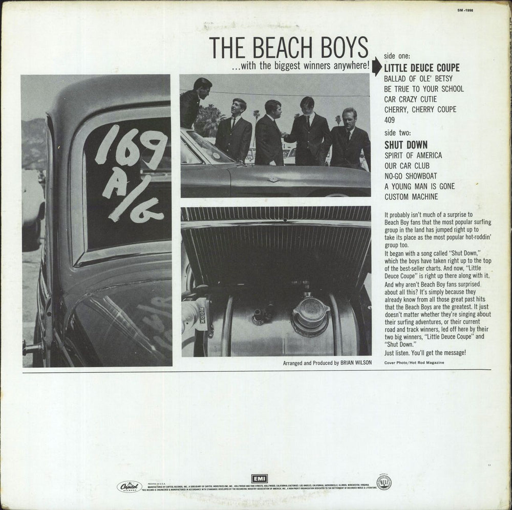 The Beach Boys Little Deuce Coupe US vinyl LP album (LP record)