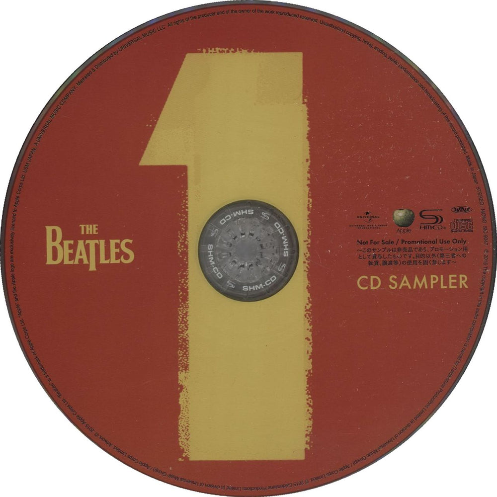 The Beatles 1 - Sampler CD + DVD-R Japanese Promo SHM CD SIC-9047