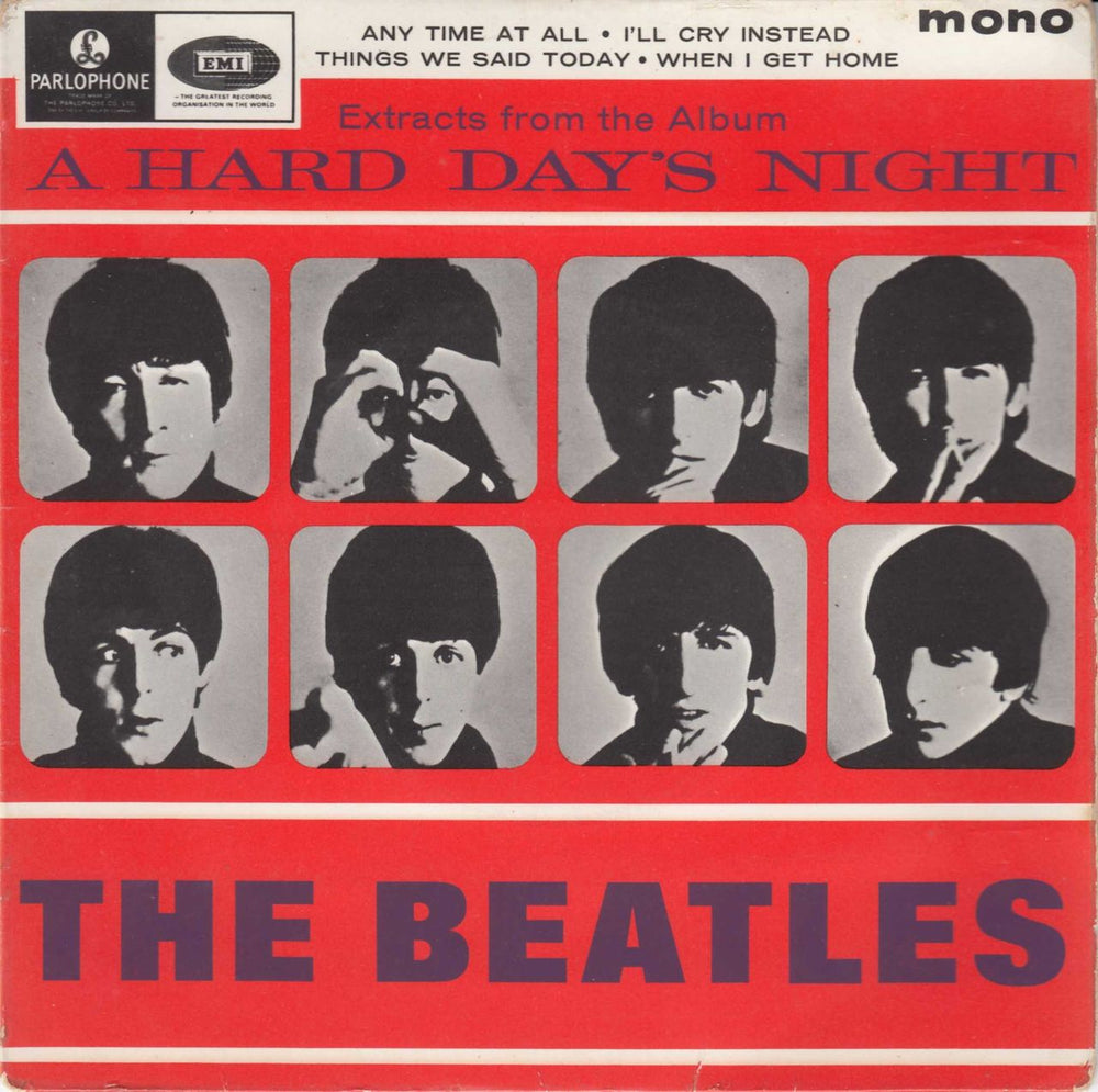 The Beatles A Hard Day's Night No. 2 EP - 1st - VG UK 7" vinyl single (7 inch record / 45) GEP8924