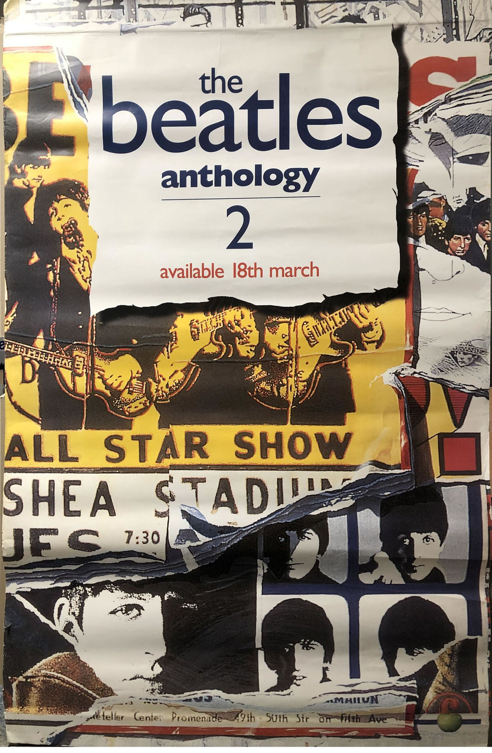 The Beatles Anthology 2 - Display Banner/Poster UK Promo display 71 X 46