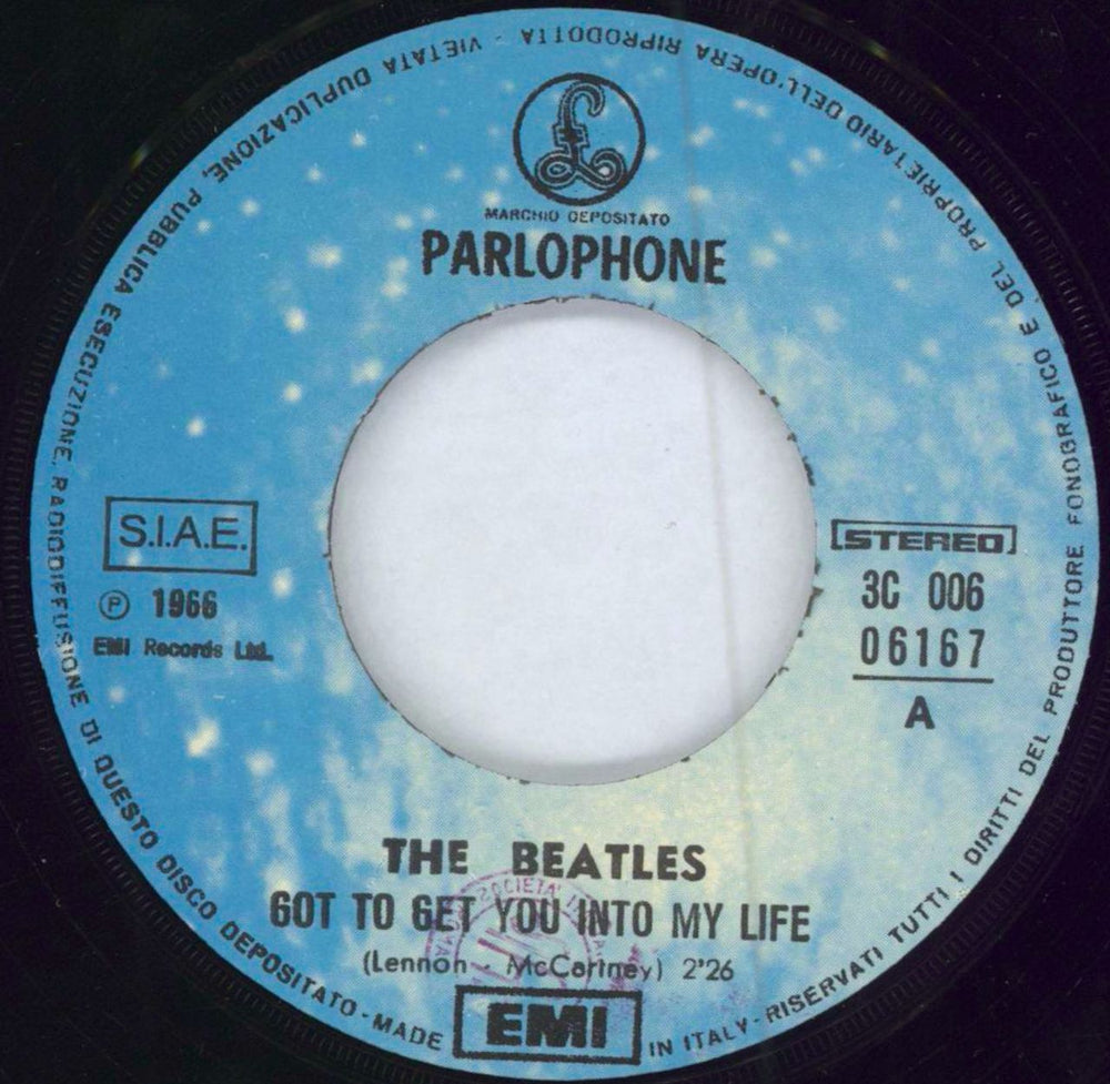 The Beatles Got To Get You Into My Life Italian 7" vinyl single (7 inch record / 45) BTL07GO77930