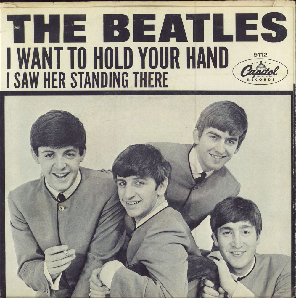 The Beatles I Want To Hold Your Hand - 2nd US 7" vinyl single (7 inch record / 45) 5112