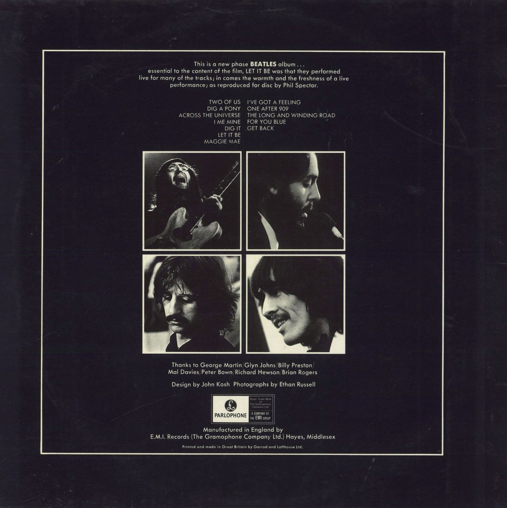 The Beatles Let It Be - 3rd Export - Laminated - VG UK vinyl LP album (LP record)