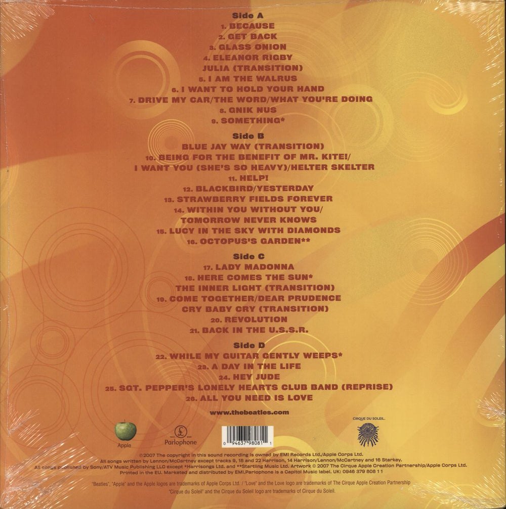 The Beatles Love - Sealed UK 2-LP vinyl record set (Double LP Album) 094637980811