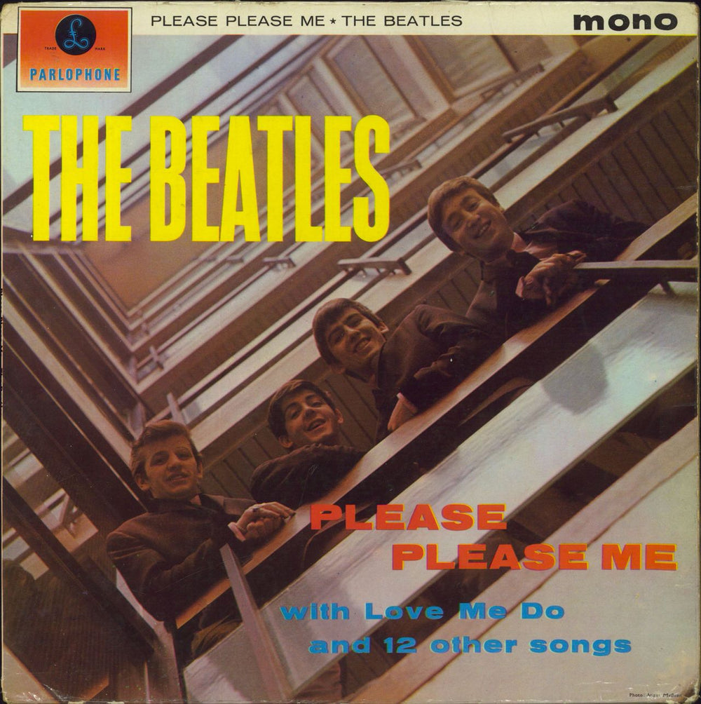 The Beatles Please Please Me - 4th - VG UK vinyl LP album (LP record) PMC1202