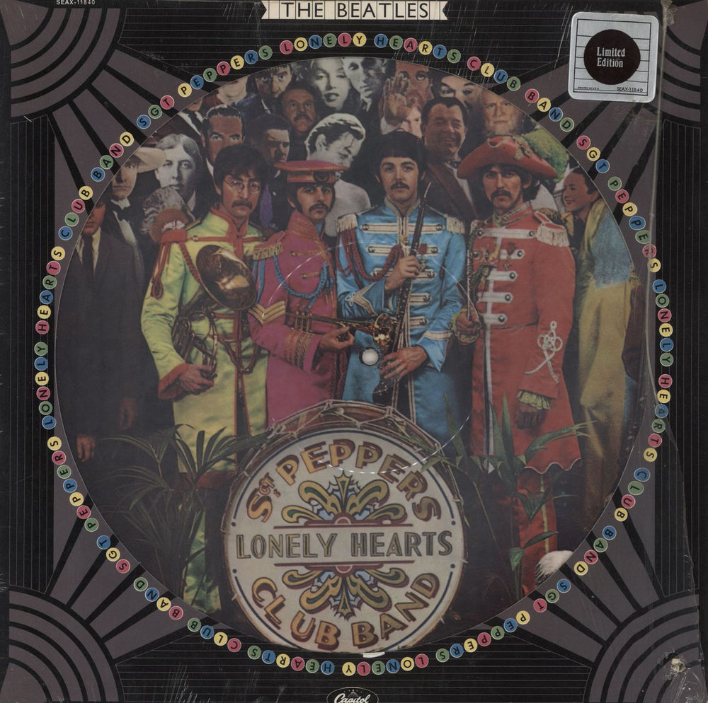 The Beatles Sgt Peppers - Shrink - Punch Hole US picture disc LP (vinyl picture disc album) SEAX-11840