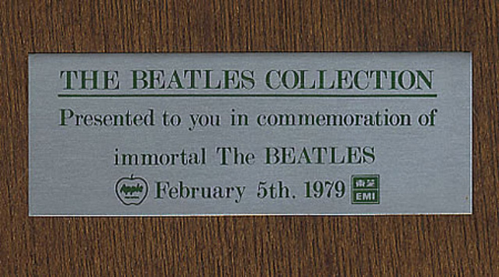 The Beatles The Beatles Collection - Silver Award Japanese award disc BTLAWTH245038