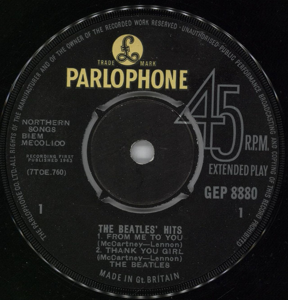 The Beatles The Beatles' Hits - 2nd - BuPr UK 7" vinyl single (7 inch record / 45) BTL07TH604143