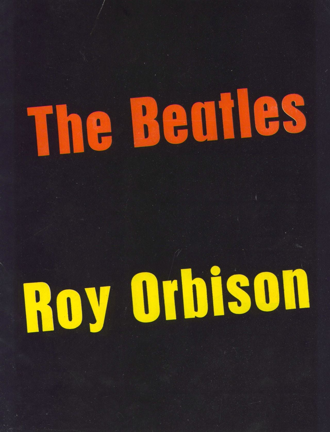 The Beatles The Beatles / Roy Orbison UK Tour Programme — RareVinyl.com