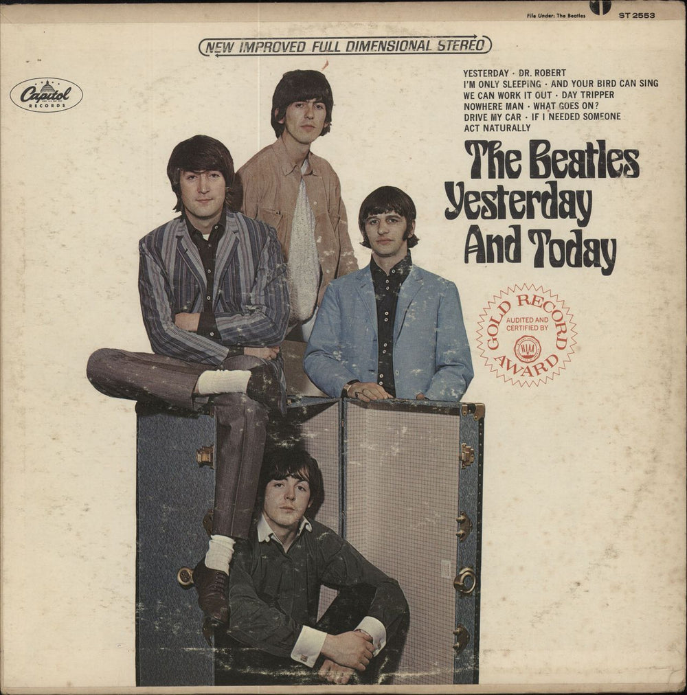 The Beatles Yesterday And Today + RIAA seal US vinyl LP album (LP record) ST2553