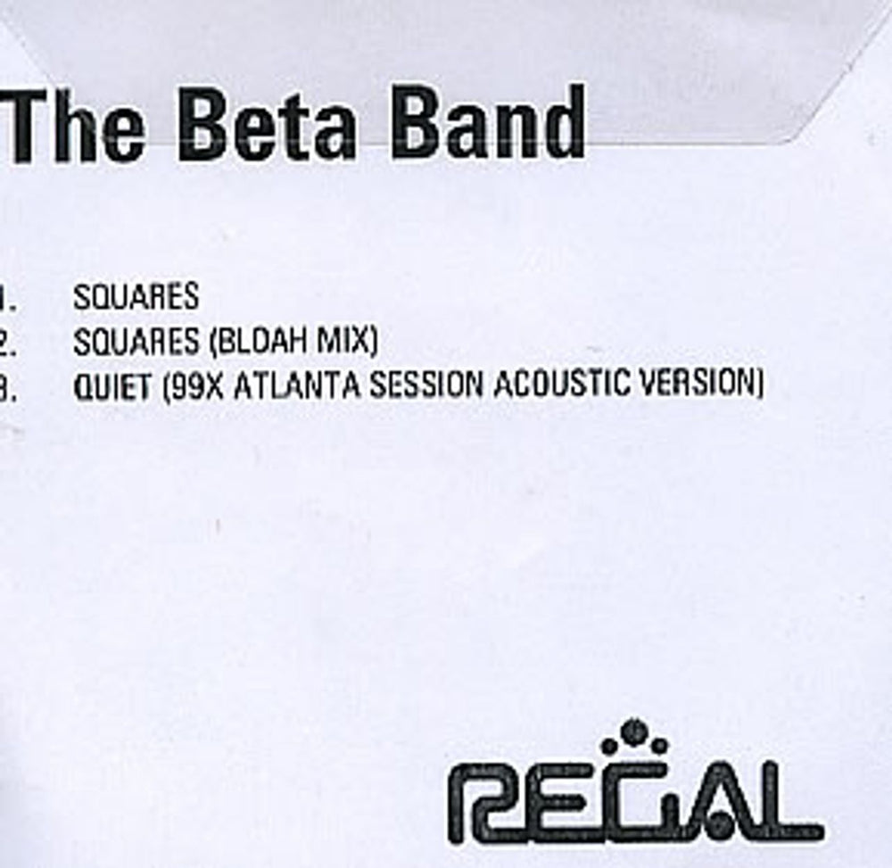 The Beta Band Squares UK Promo CD-R acetate CDR ACETATE