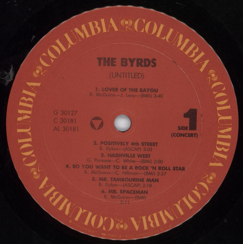 The Byrds Untitled - Red label US 2-LP vinyl record set (Double LP Album) BYR2LUN352748