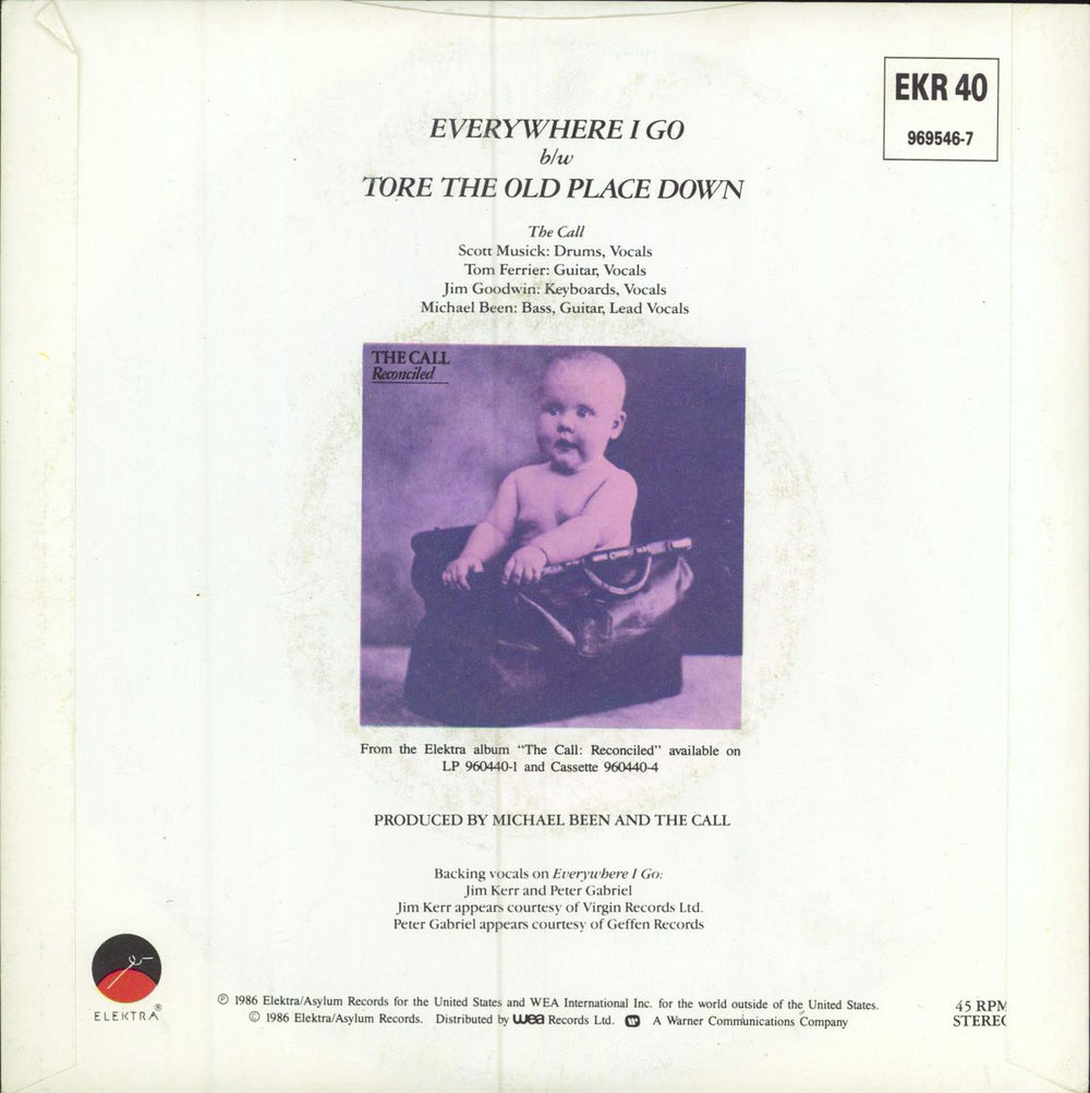 The Call Everywhere I Go UK 7" vinyl single (7 inch record / 45)