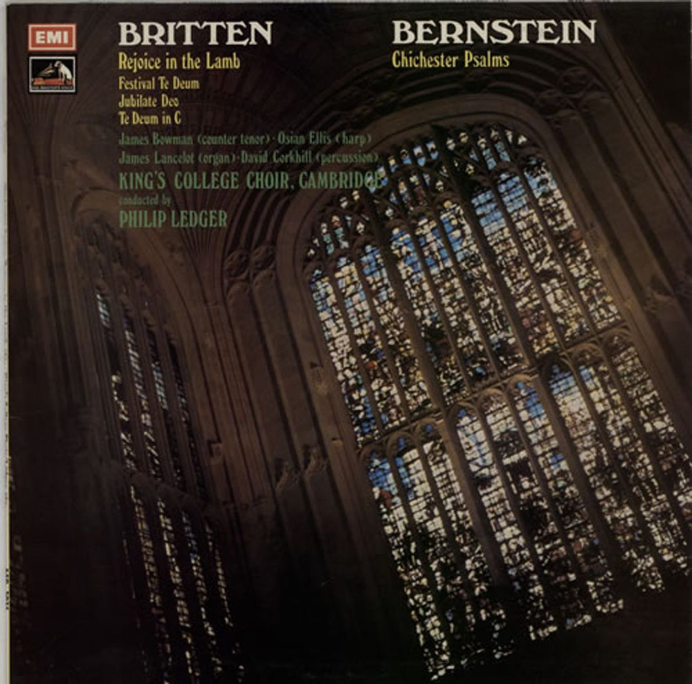 The Choir Of King's College, Cambridge Britten & Bernstein - 1st UK vinyl LP album (LP record) ASD3035