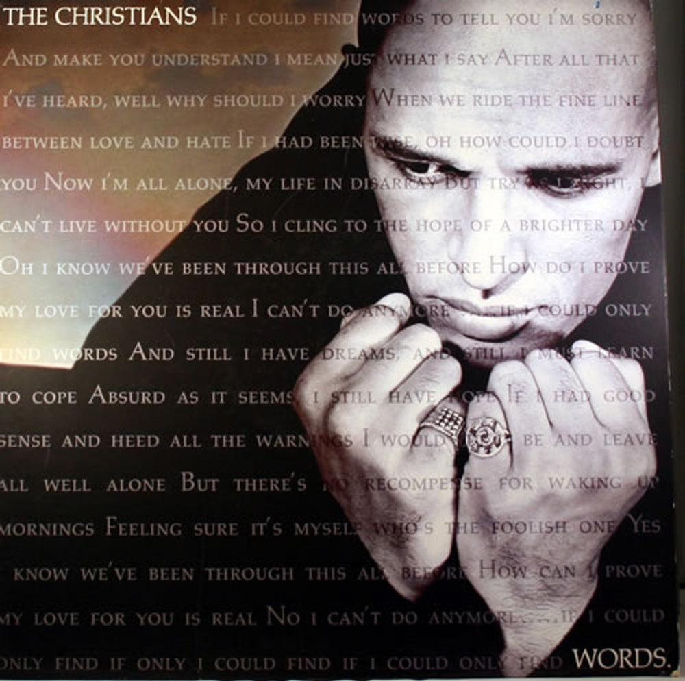 The Christians Words UK 12" vinyl single (12 inch record / Maxi-single) 12IS540