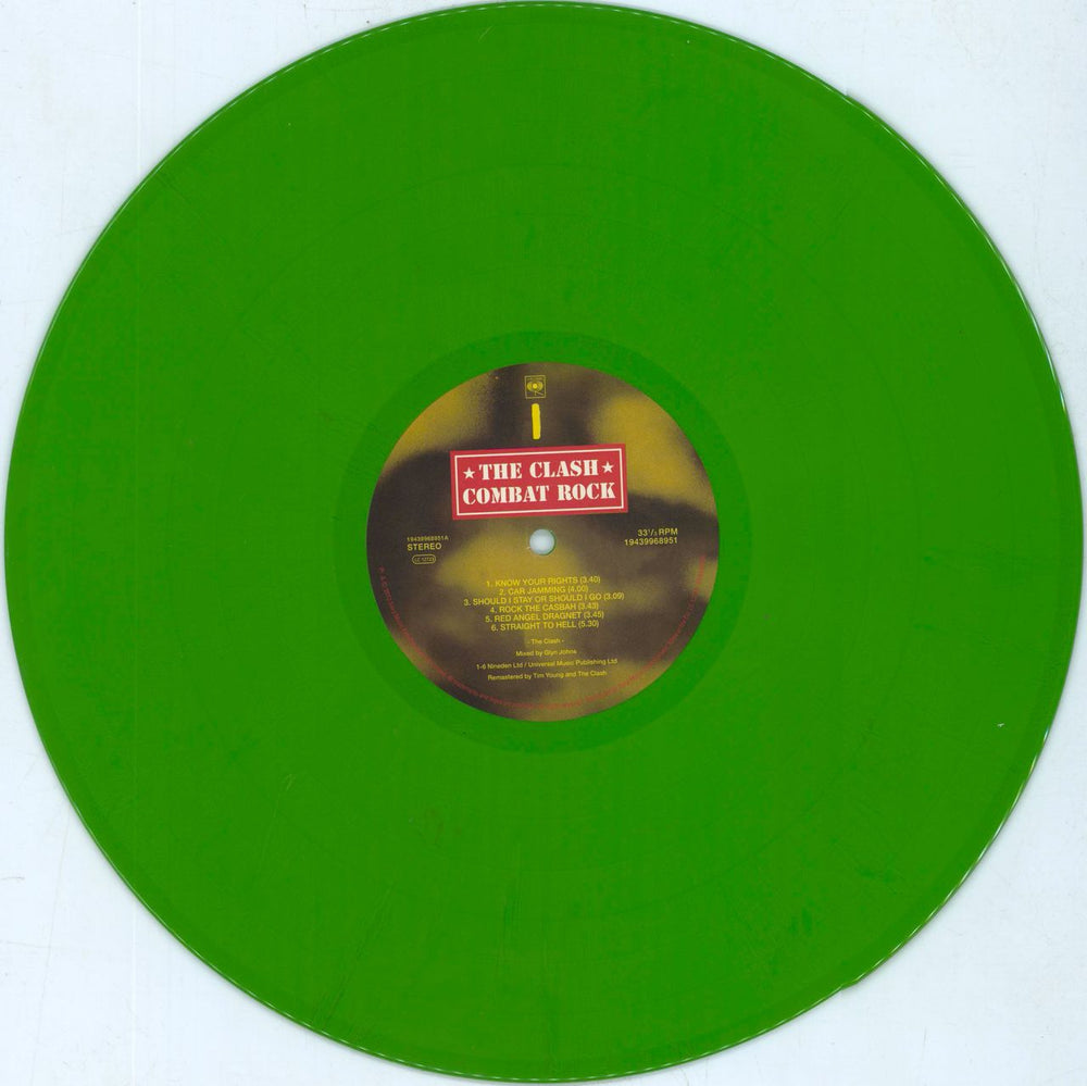 The Clash Combat Rock - Retail Exclusive Green Vinyl UK vinyl LP album (LP record) CSHLPCO814308