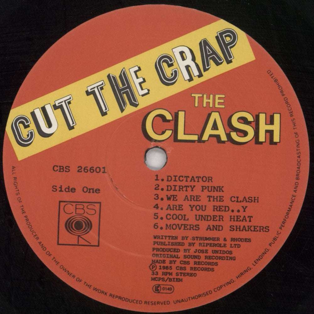 The Clash Cut The Crap - Orange Tint Sleeve - shrink UK vinyl LP album (LP record) CSHLPCU817863