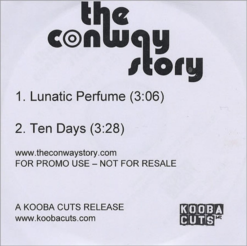 The Conway Story Lunatic Perfume UK Promo CD-R acetate CD-R ACETATE