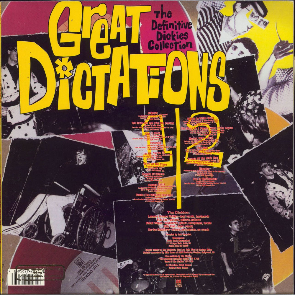 The Dickies Great Dictations + Hype Sticker - Promo US vinyl LP album (LP record)