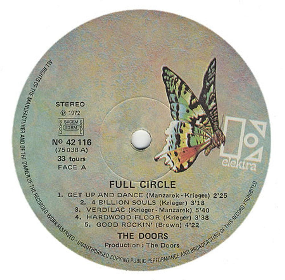 The Doors Full Circle French vinyl LP album (LP record) DORLPFU374480